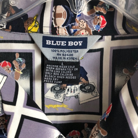 Big Boy Sunny Boy DJ Rapper Hip Hop Button Shirt L - Picture 3 of 4